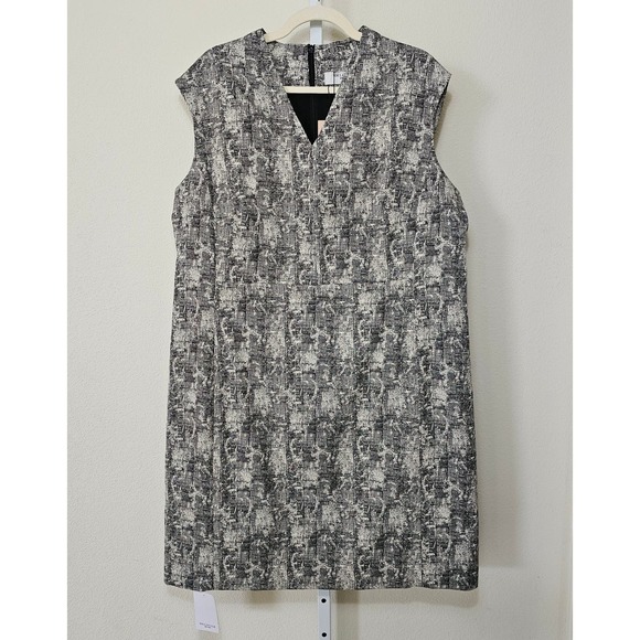 M.M. LAFLEUR NWT Aditi Crackle Sleeveless Black & Cream Dress Sz +3 (US 3X) - Picture 2 of 15